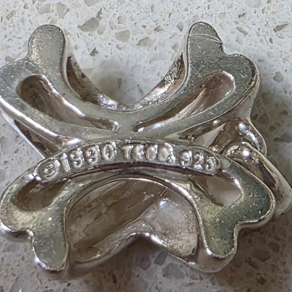 Tiffany signature X pendant sterling silver 925 - Picture 7 of 7